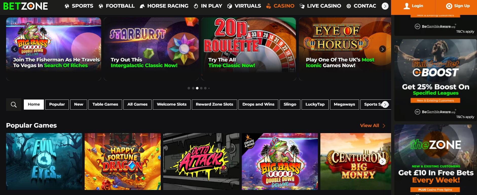 betzone casino slots real money