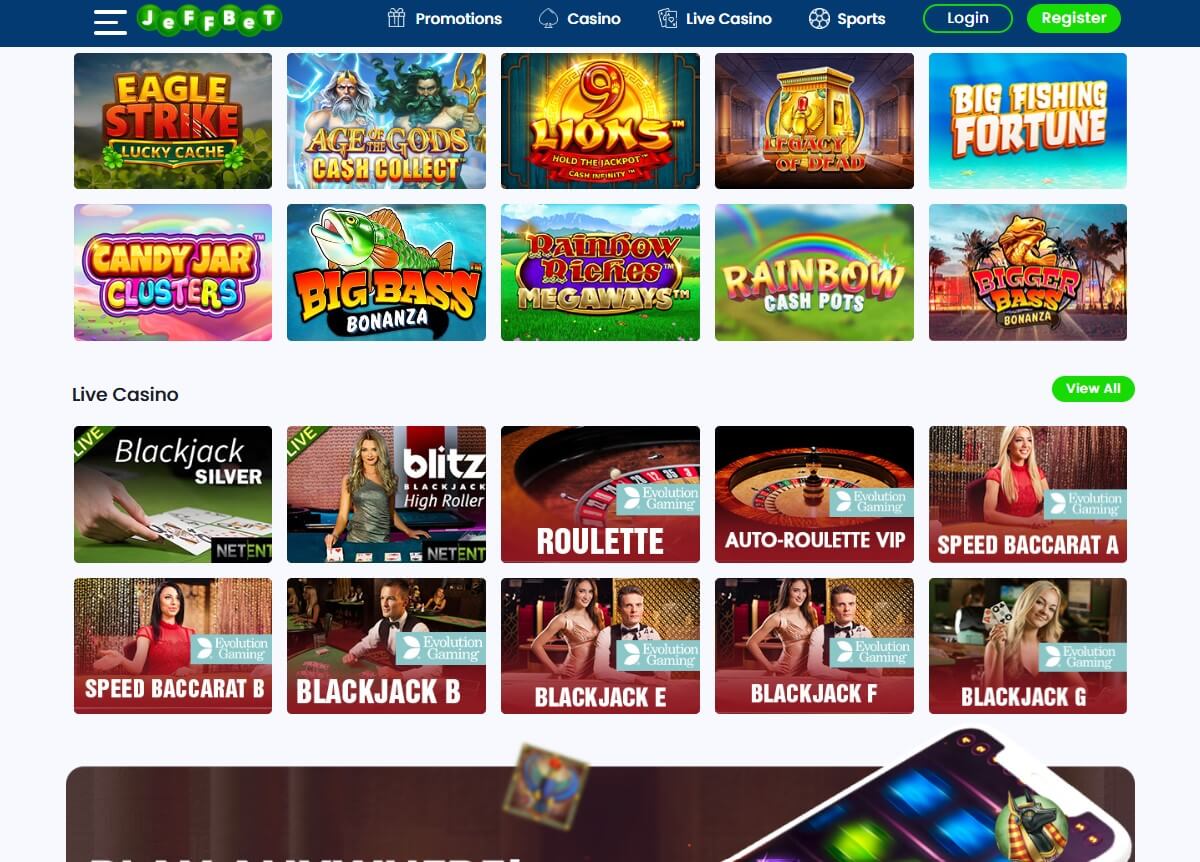 jeffbet casino slots